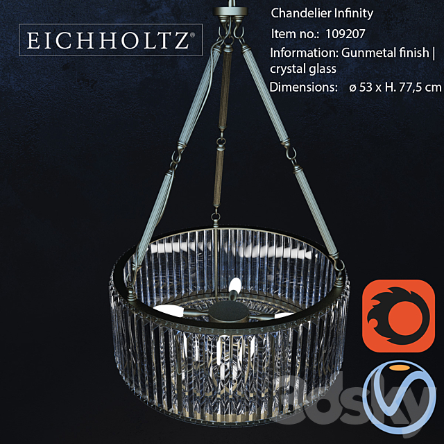 Eichholtz Chandelier Infinity 3DSMax File - thumbnail 3