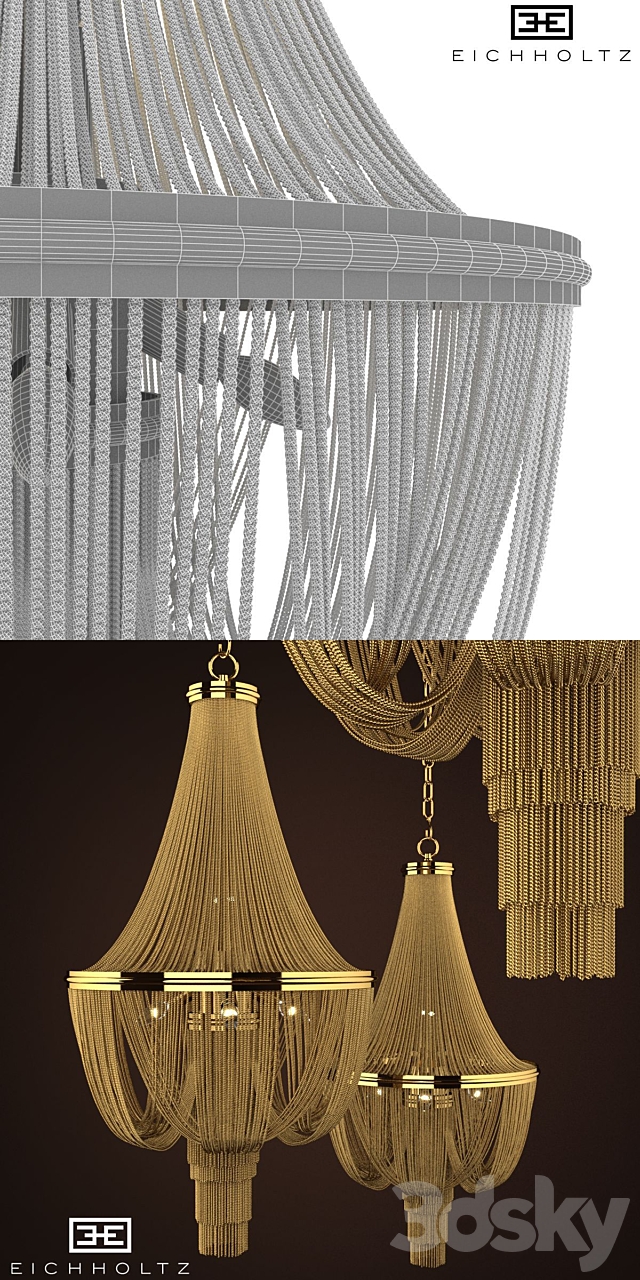 Eichholtz – Chandelier Martinez L 3DS Max Model - thumbnail 3