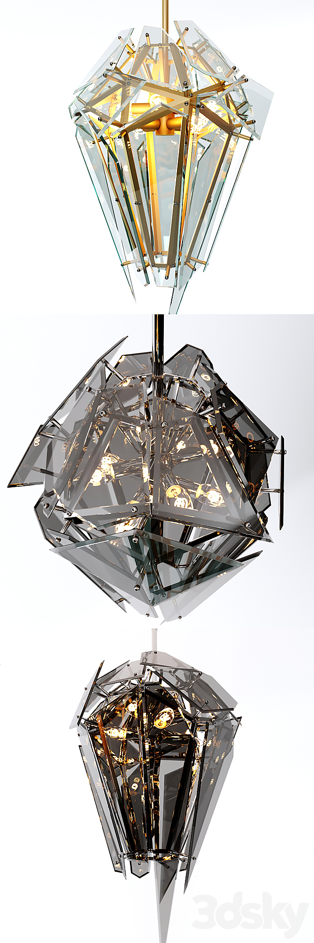 Eichholtz Chandelier Shard 3DSMax File - thumbnail 2