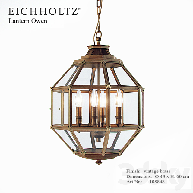 Eichholtz Lantern Owen 3DS Max Model - thumbnail 1