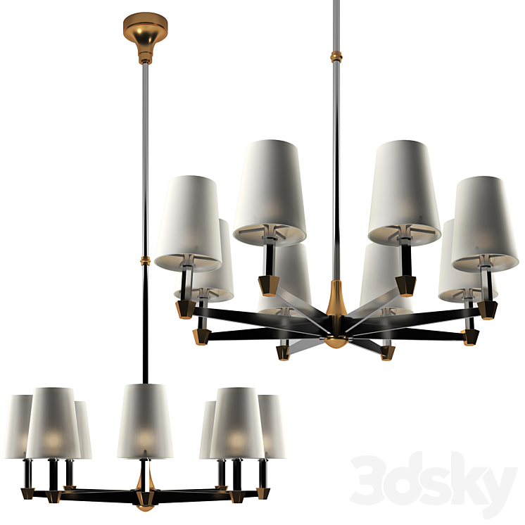 Eight branch chandeliers 3DS Max - thumbnail 1