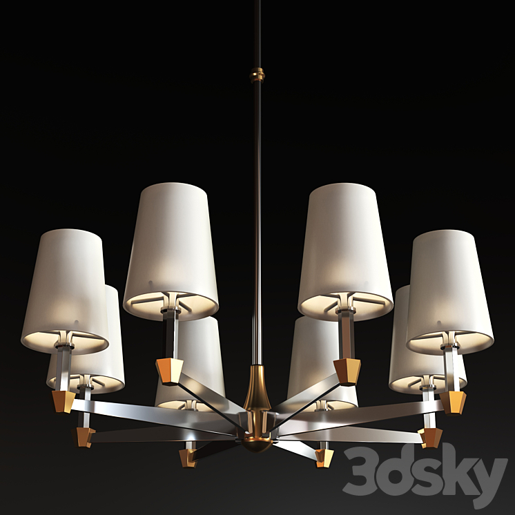 Eight branch chandeliers 3DS Max - thumbnail 2