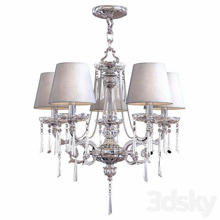 ELK Lighting 2396-5 5 Light Princess Chandelier 3DS Max Model - thumbnail 1