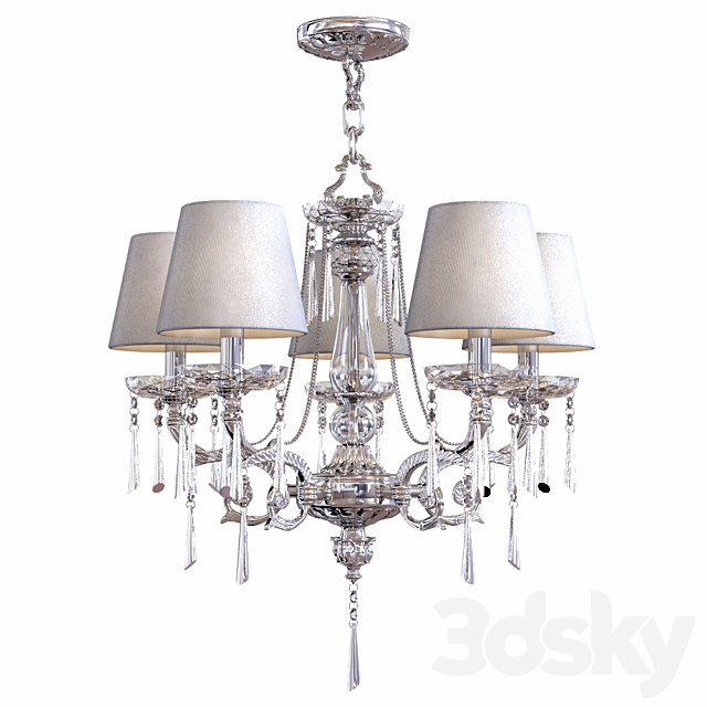 ELK Lighting 2396-5 5 Light Princess Chandelier 3DSMax File - thumbnail 1