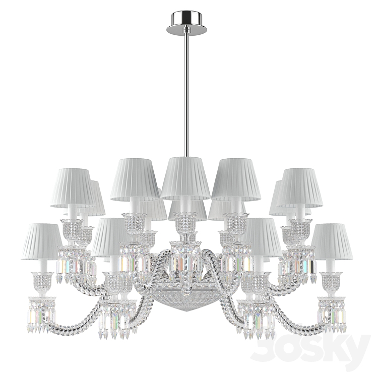 Ellipse Chandelier 16 L 3DS Max Model - thumbnail 2