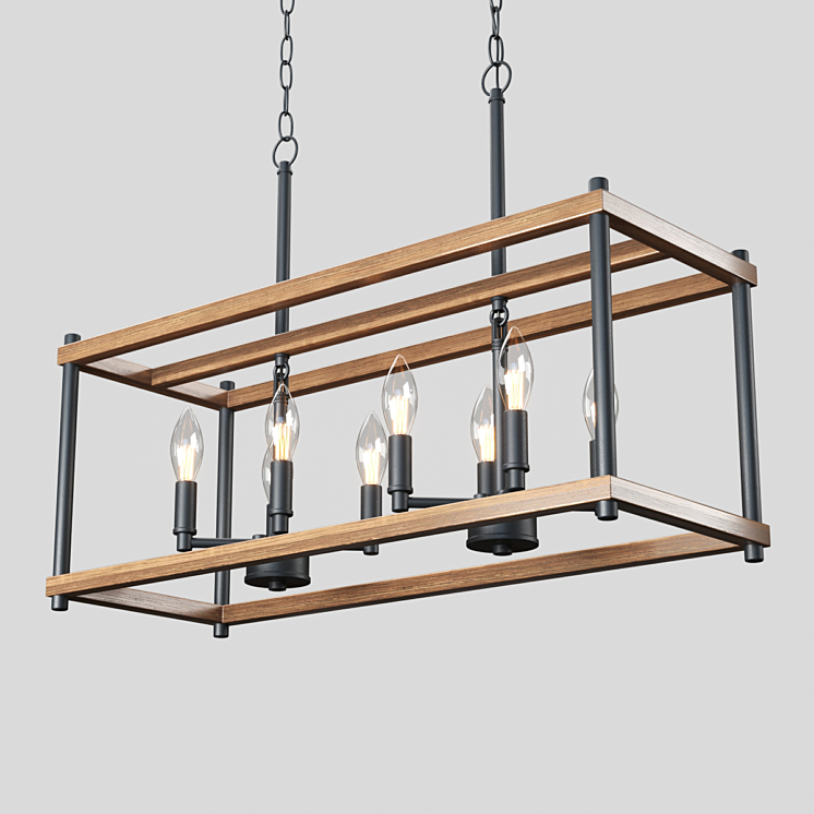 Eniso 8-Light Farmhouse Chandelier 3DS Max Model - thumbnail 1