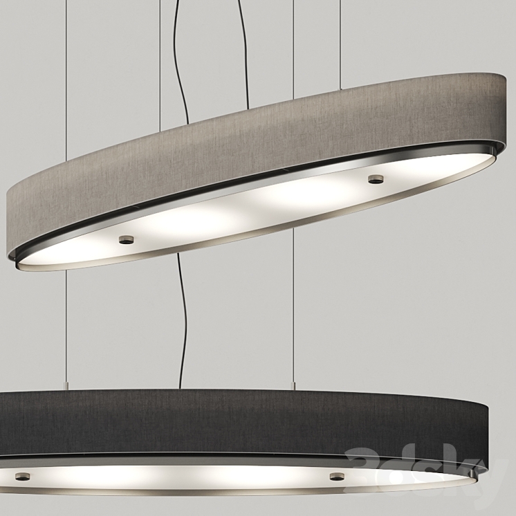 Estiluz Iris Linear Pendant Lamps 3DS Max Model - thumbnail 1