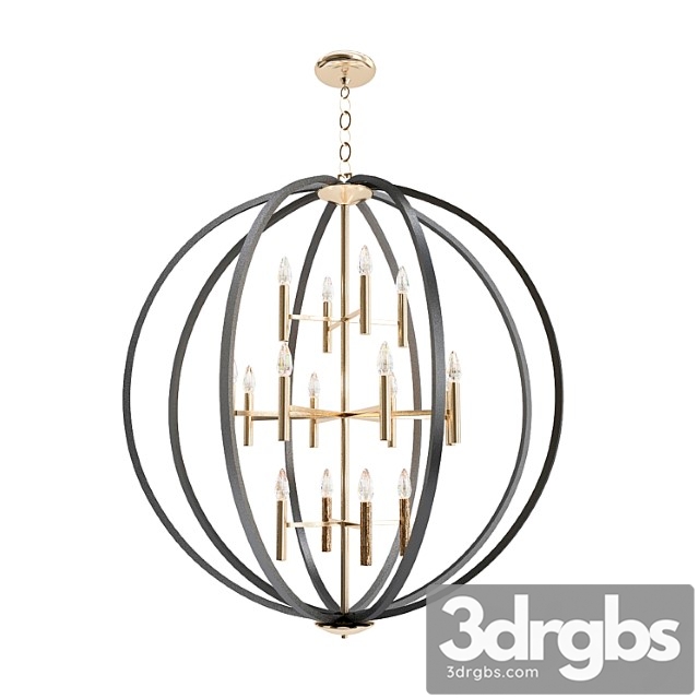 Euclid Chandelier Spanish Bronze 3 3dsmax Download - thumbnail 1