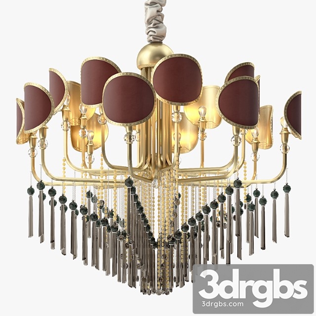 Eurolampart sibilla 16 lamps chandelier 3dsmax Download - thumbnail 1