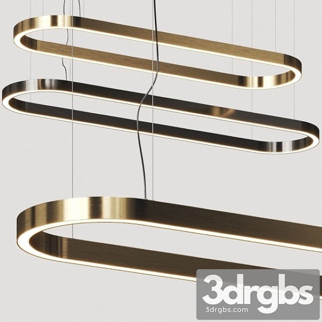 Euroluce Lampadari Profile Oval Pendant Lamp 3dsmax Download - thumbnail 1