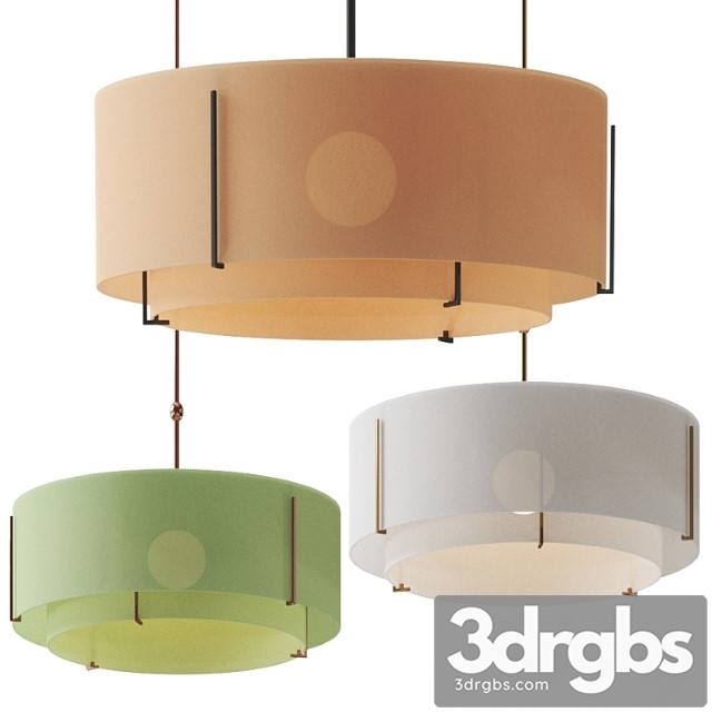 Exos large double shade pendant by hubbardton forge - thumbnail 1