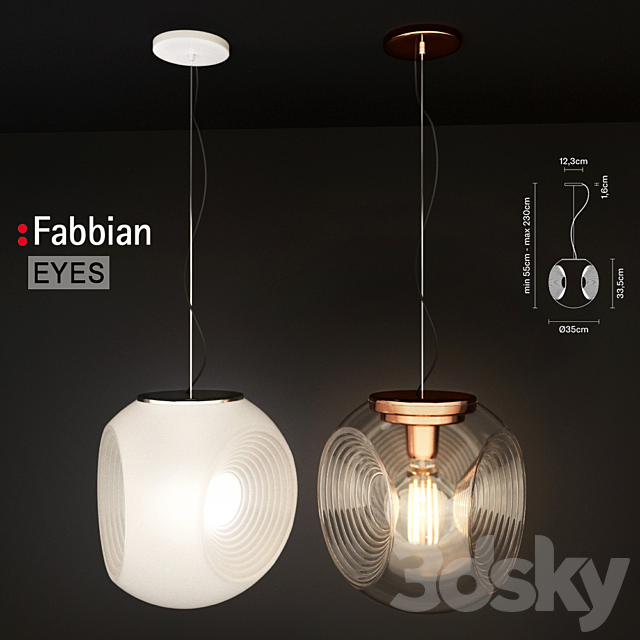 Fabbian Eyes Hanging Lamp 3DSMax File - thumbnail 1