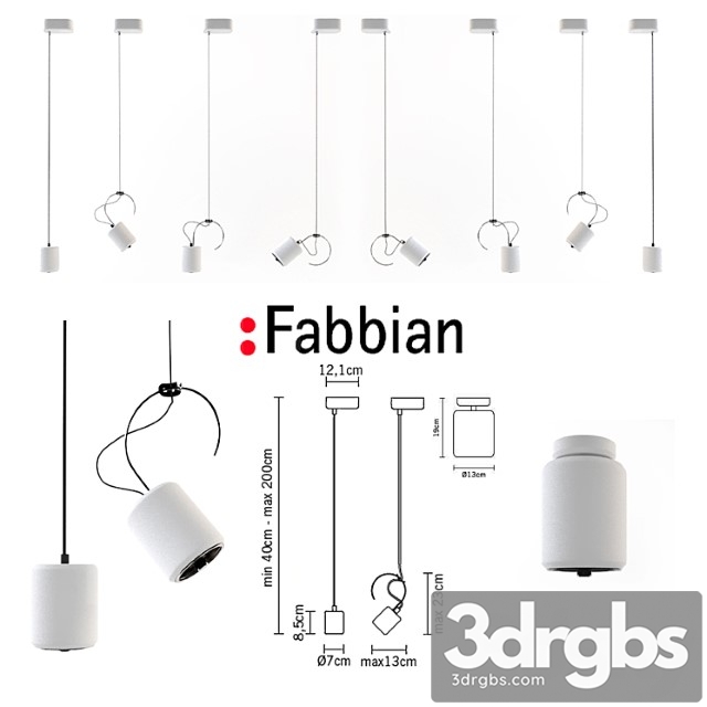 Fabbian Tube D84 3dsmax Download - thumbnail 1