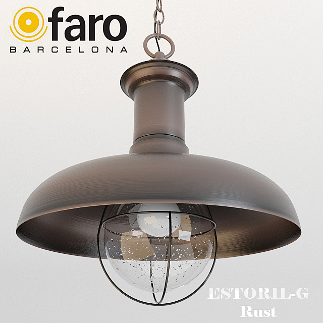 Faro ESTORIL-G Rust pendant lamp 3DSMax File - thumbnail 1