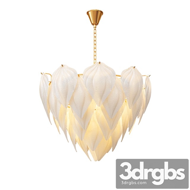 Fashion design art decorative glass leaf chandelier - thumbnail 1