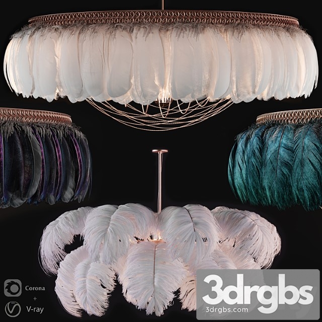 Feather modern chandeliers - thumbnail 1