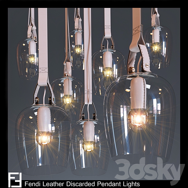 Fendi Leather Discarded Pendant Lights 3DSMax File - thumbnail 1