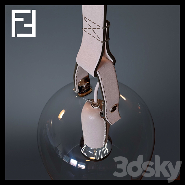 Fendi Leather Discarded Pendant Lights 3DSMax File - thumbnail 2