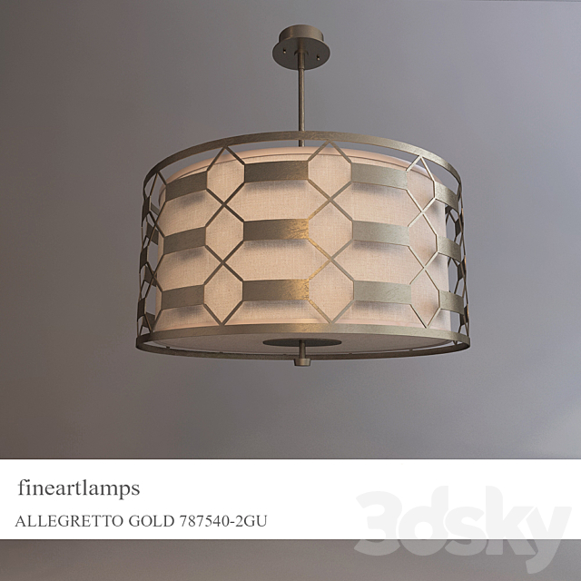 fine artlamps ALLEGRETTO GOLD 3DS Max Model - thumbnail 1