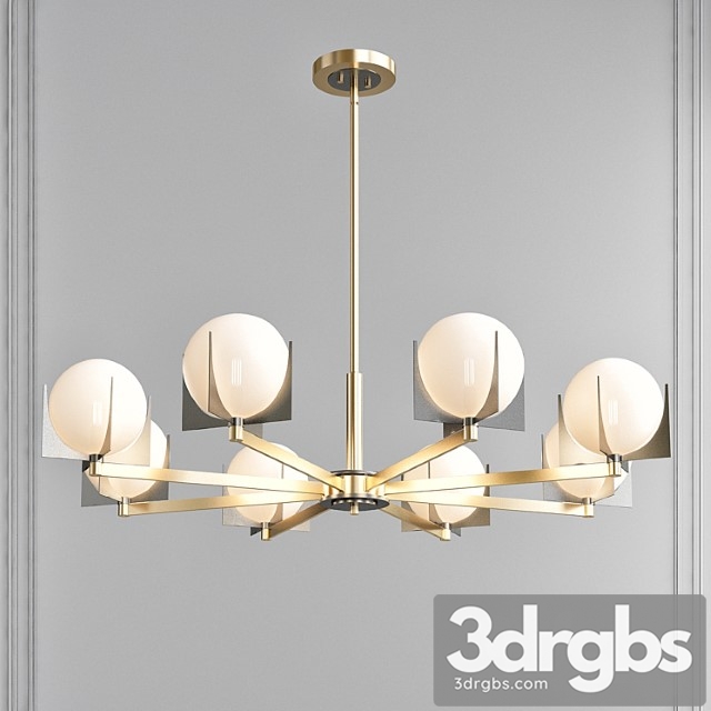 Finn Satin Brass Brushed Platinum 8 Light Chandelier By Maxim Lighting 3dsmax Download - thumbnail 1