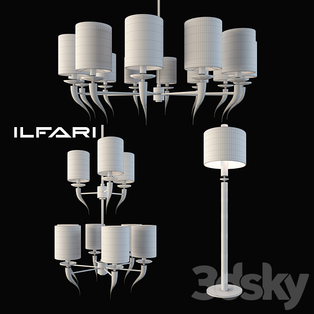 Fixtures Ilfari Loving Arms Sun Rise 3DS Max Model - thumbnail 3