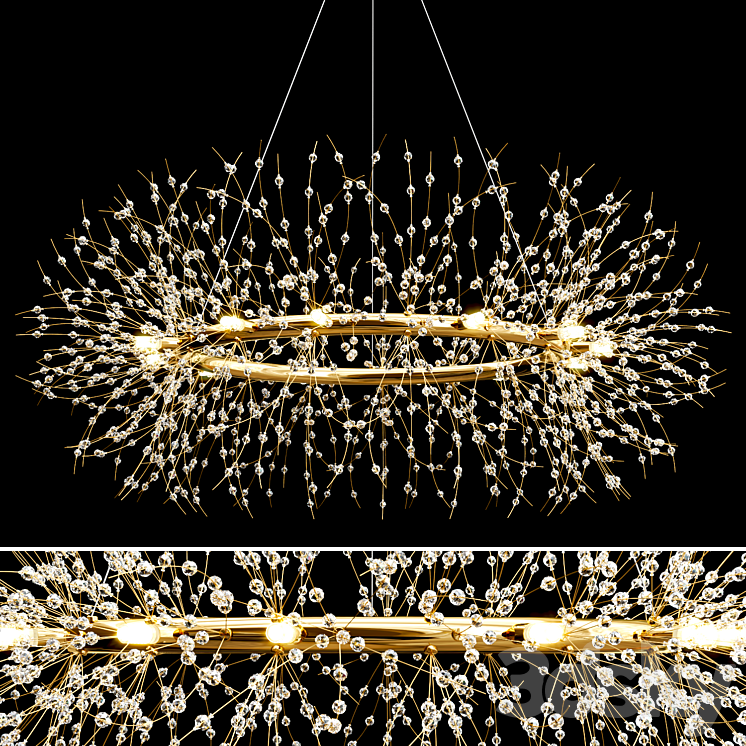 Fleur Chandelier 3DS Max Model - thumbnail 1