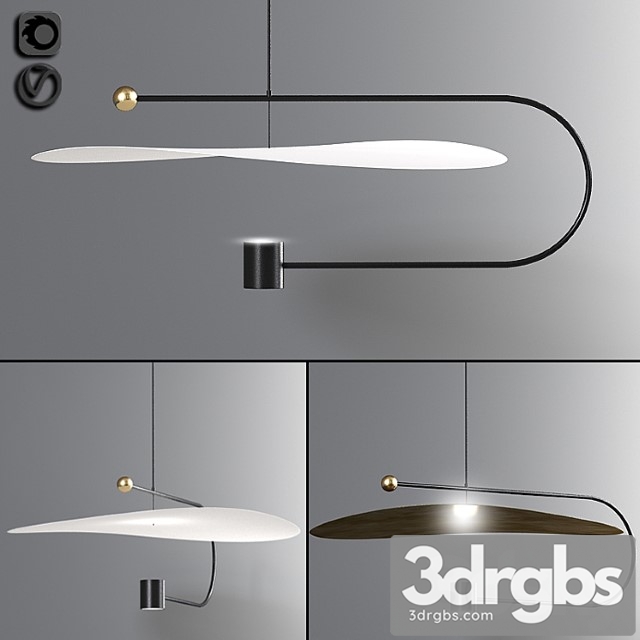 Float wide pendant light_3 3dsmax Download - thumbnail 1