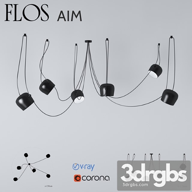 Flos Aim 6 Designed By R E Bouroullec 1 3dsmax Download - thumbnail 1