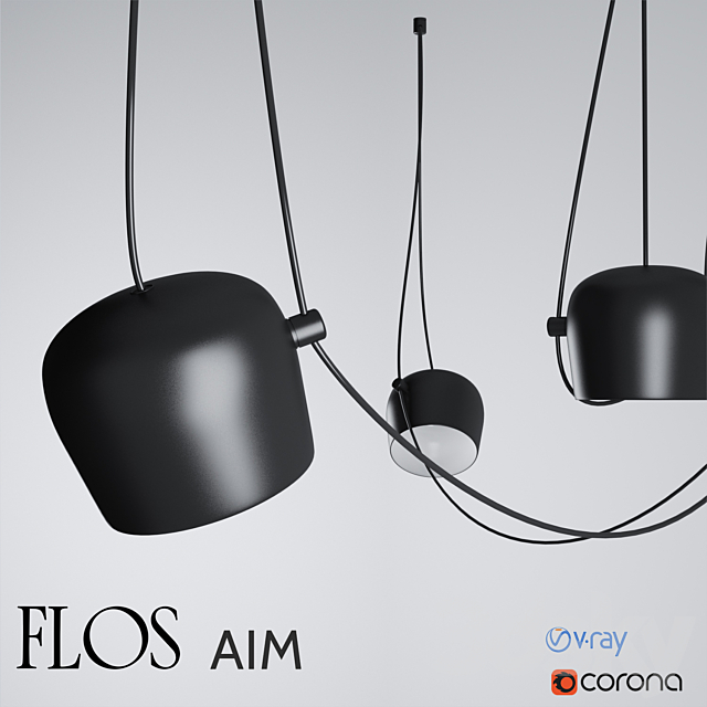 Flos Aim (6) designed by R. & E. Bouroullec 3DSMax File - thumbnail 2