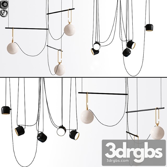 Flos Aim And Ceiling Light Pendant 3dsmax Download - thumbnail 1