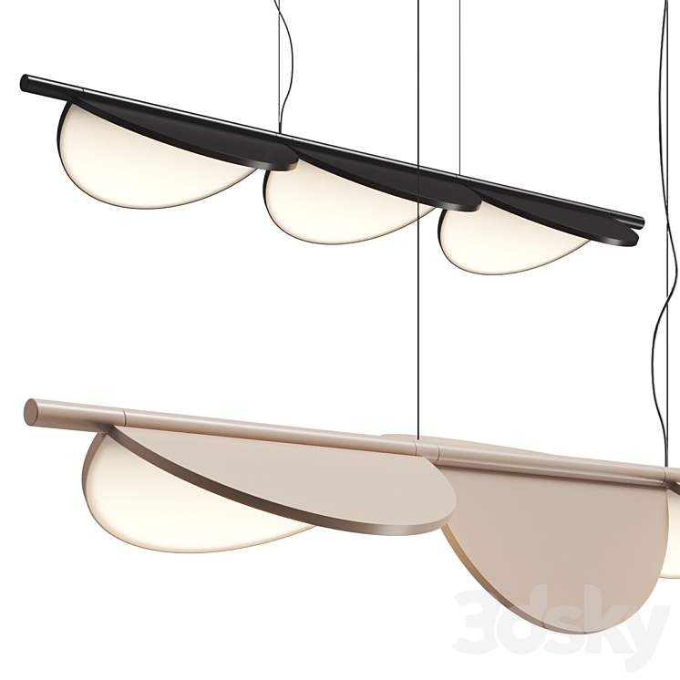 Flos Almendra S3 Linear Pendant Lamp 3DS Max Model - thumbnail 1