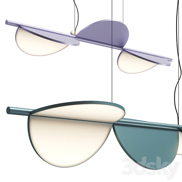 Flos Almendra S3 Linear Pendant Lamp 3DS Max Model - thumbnail 2