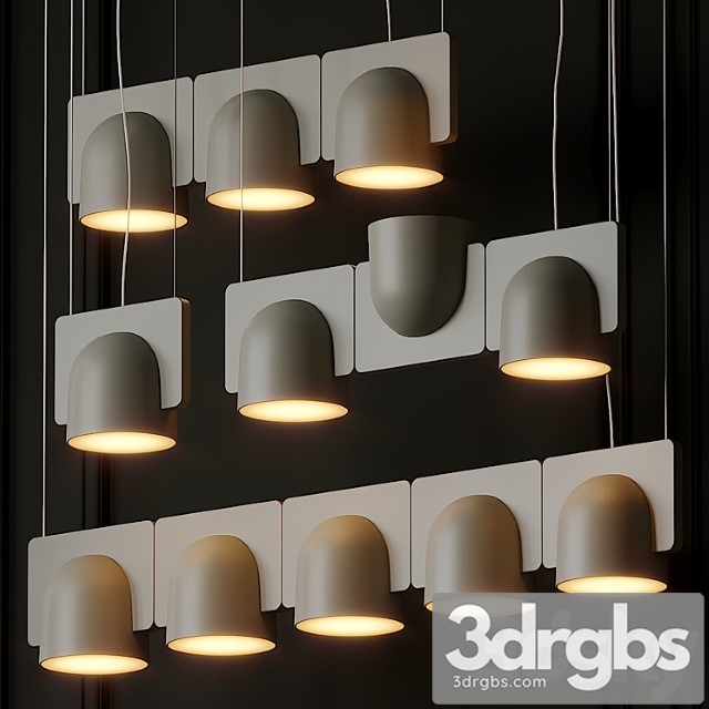 Fontanaarte igloo suspension lamps 4 positions 3dsmax Download - thumbnail 1