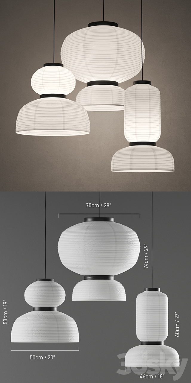 Formakami pendant lamp set 3DS Max Model - thumbnail 2