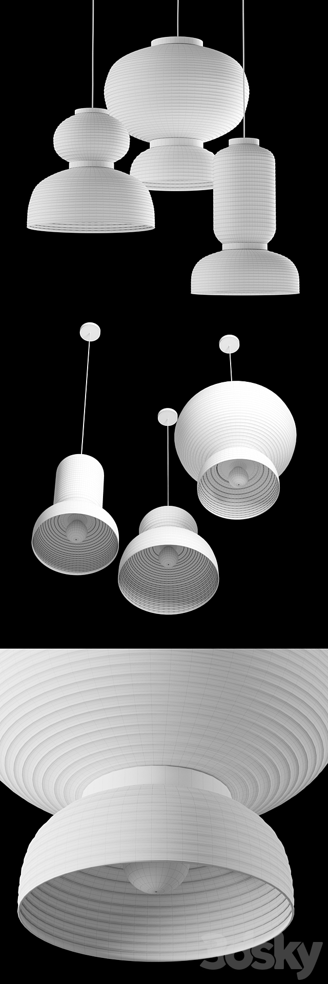 Formakami pendant lamp set 3DS Max Model - thumbnail 3