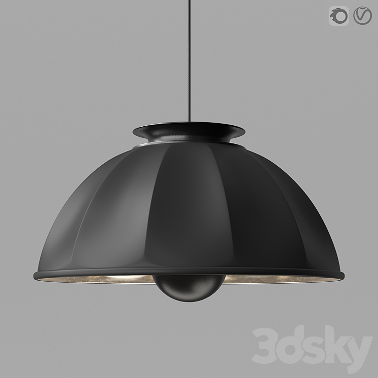 Fortuny Cupola Pendant Restoration Hardware 3DS Max Model - thumbnail 1