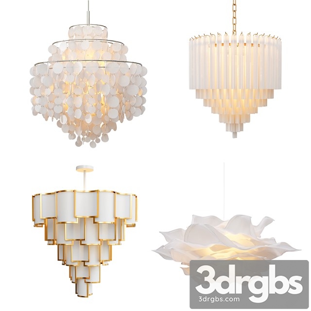 Four exclusive chandelier collection 3 3dsmax Download - thumbnail 1