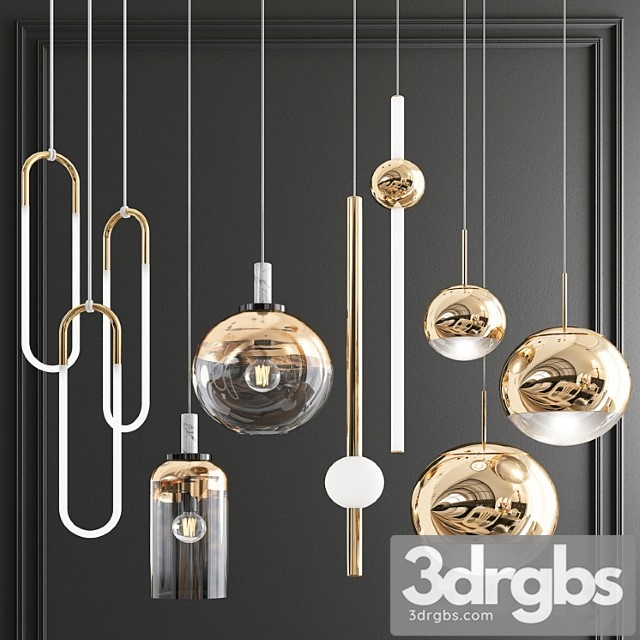 Four hanging lights 57 3dsmax Download - thumbnail 1