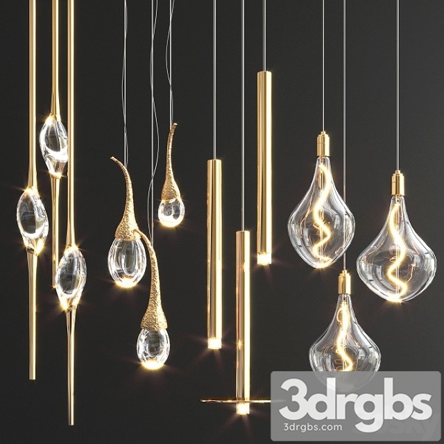 Four Hanging Lights 70 3dsmax Download - thumbnail 1