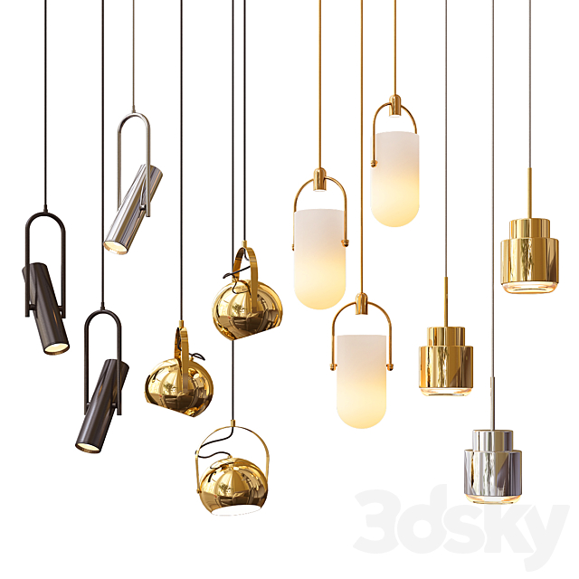 Four Hanging Lights_12 Exclusive 3DSMax File - thumbnail 1