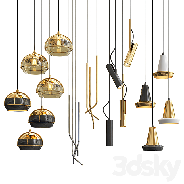 Four Hanging Lights_24 Exclusive 3DS Max Model - thumbnail 1