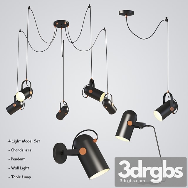 Four Light Set 1 3dsmax Download - thumbnail 1