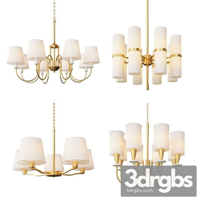 Four Nice Classic Chandeliers  3dsmax Download - thumbnail 1