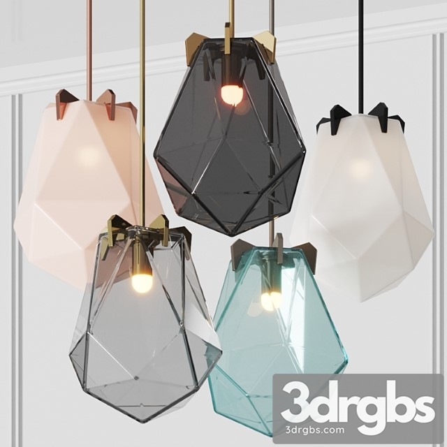 Gabriel Scott Briolette Pendant Lamps 3dsmax Download - thumbnail 1