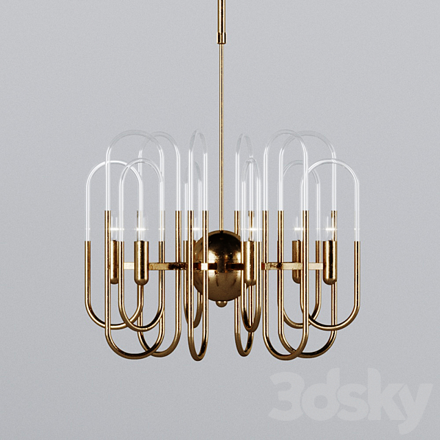 Gaetano Sciolari Brass Chandelier 3DSMax File - thumbnail 1