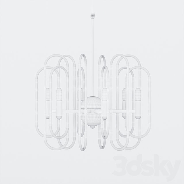 Gaetano Sciolari Brass Chandelier 3DSMax File - thumbnail 2