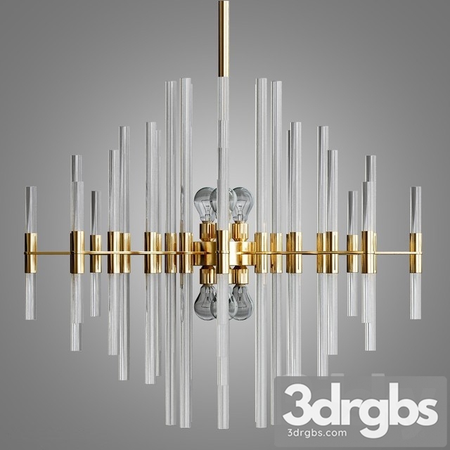 Galaxy Chandelier Aged Brass 3dsmax Download - thumbnail 1