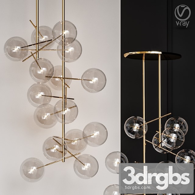 Gallotti & radice bolle pendant light by massimo castagna 3dsmax Download - thumbnail 1