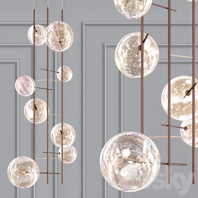 Gallotti & Radice Bolle Tela Chandelier 3DSMax File - thumbnail 1