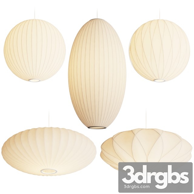 George Nelson Bubble Pendant Lamps 3dsmax Download - thumbnail 1